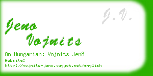 jeno vojnits business card